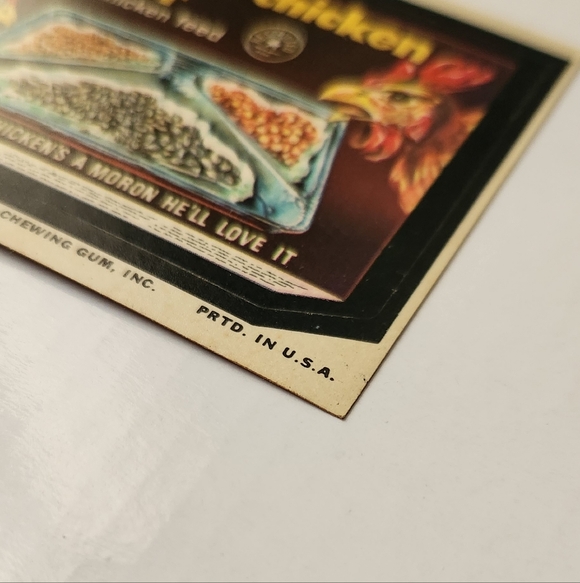 Vintage 1974 Topps Wacky Packages Moron Chicken Dinner Sticker Card 11th Series - Picture 5 of 11